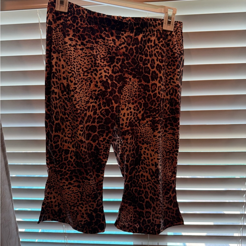 Leopard Print Flared Pants
